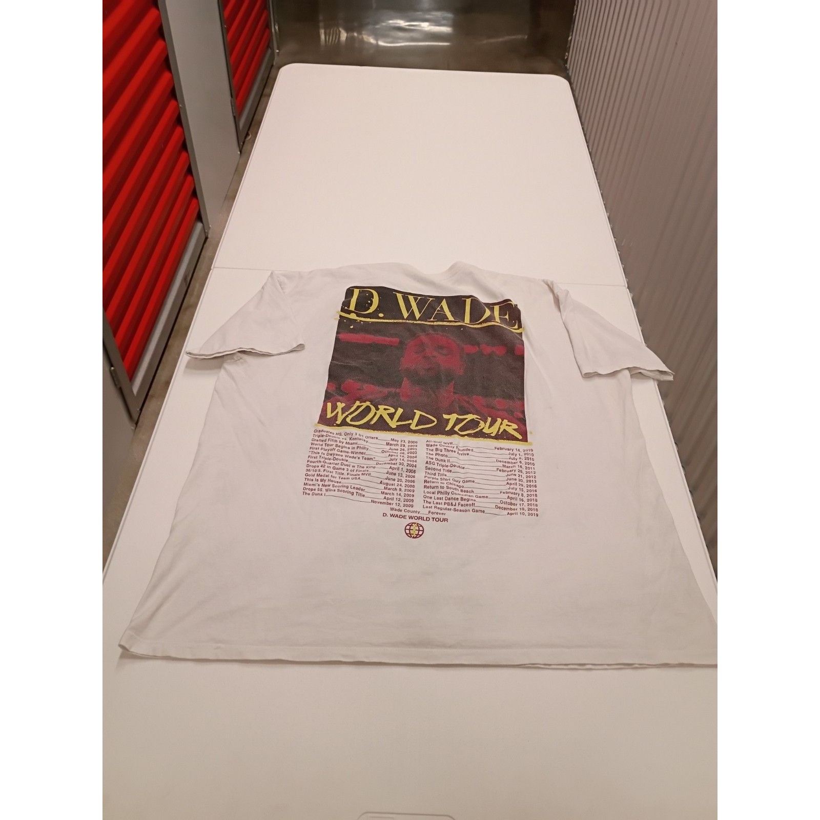 Dwyane Wade World Tour TShirt In White Size Xl